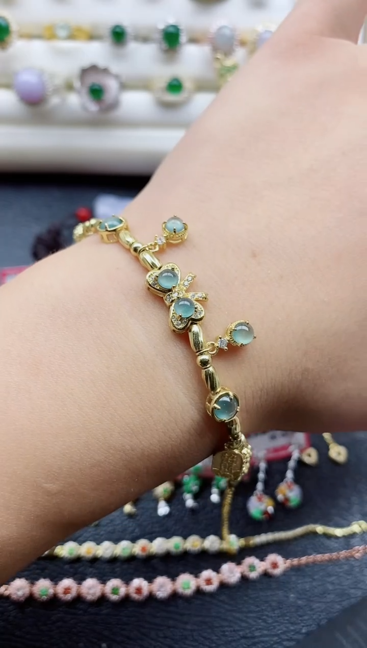 银S925镶嵌戒指翡翠1