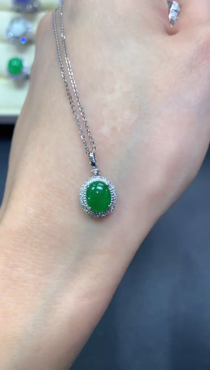 【闪购商品】翡翠颈饰18K金镶嵌a4多样性一件发货