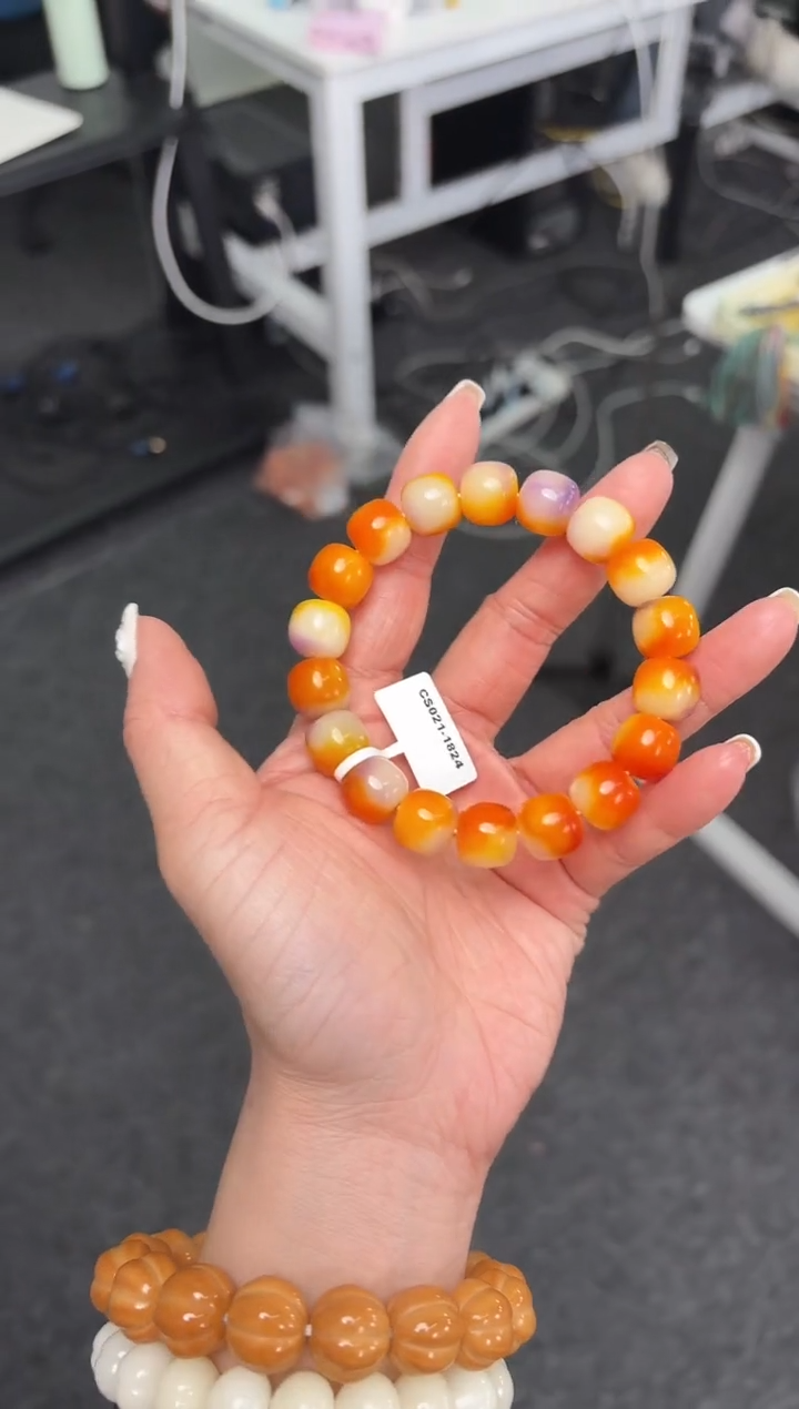 手串菩提根/象牙果【橘浪12*11mm】菩提根老型桶单圈@@CS021-1824