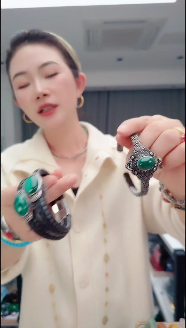 合金孔雀石颈饰26145手镯