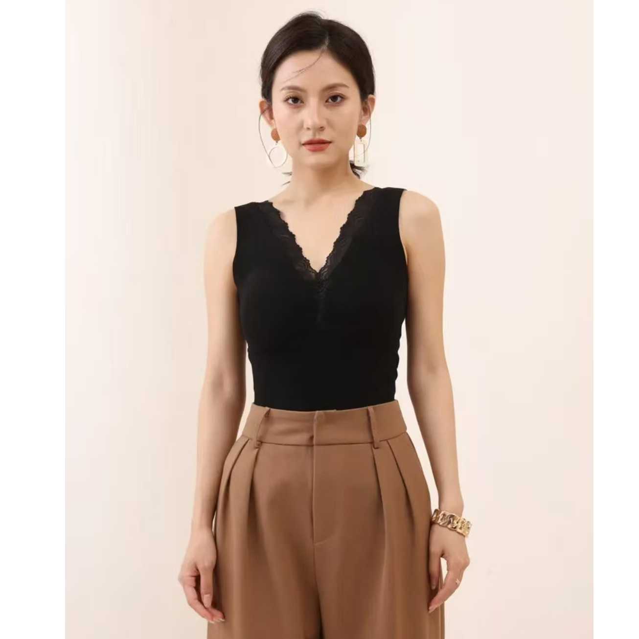 8902-石墨烯海姆绒（黑色）（内胸垫）保暖背心