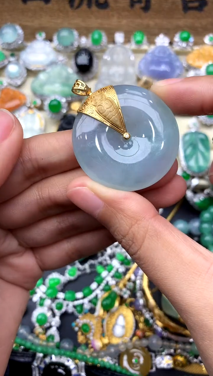 【闪购商品】翡翠颈饰18K金镶嵌279-中国好珍宝