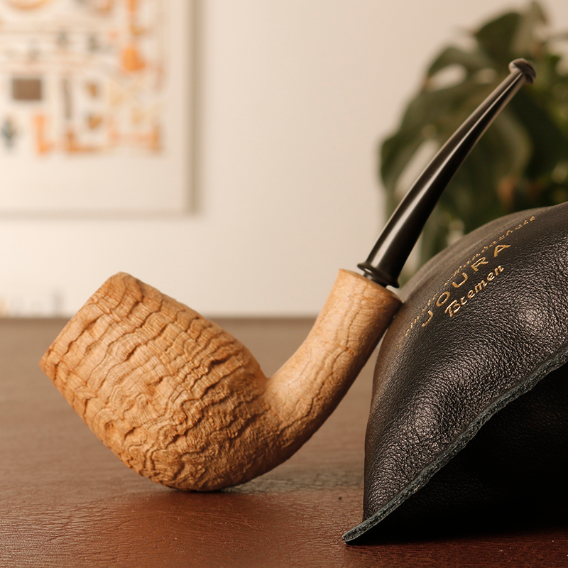 意大利 杜卡 原木色喷砂郁金香 3mm烟道 手工石楠木 烟斗