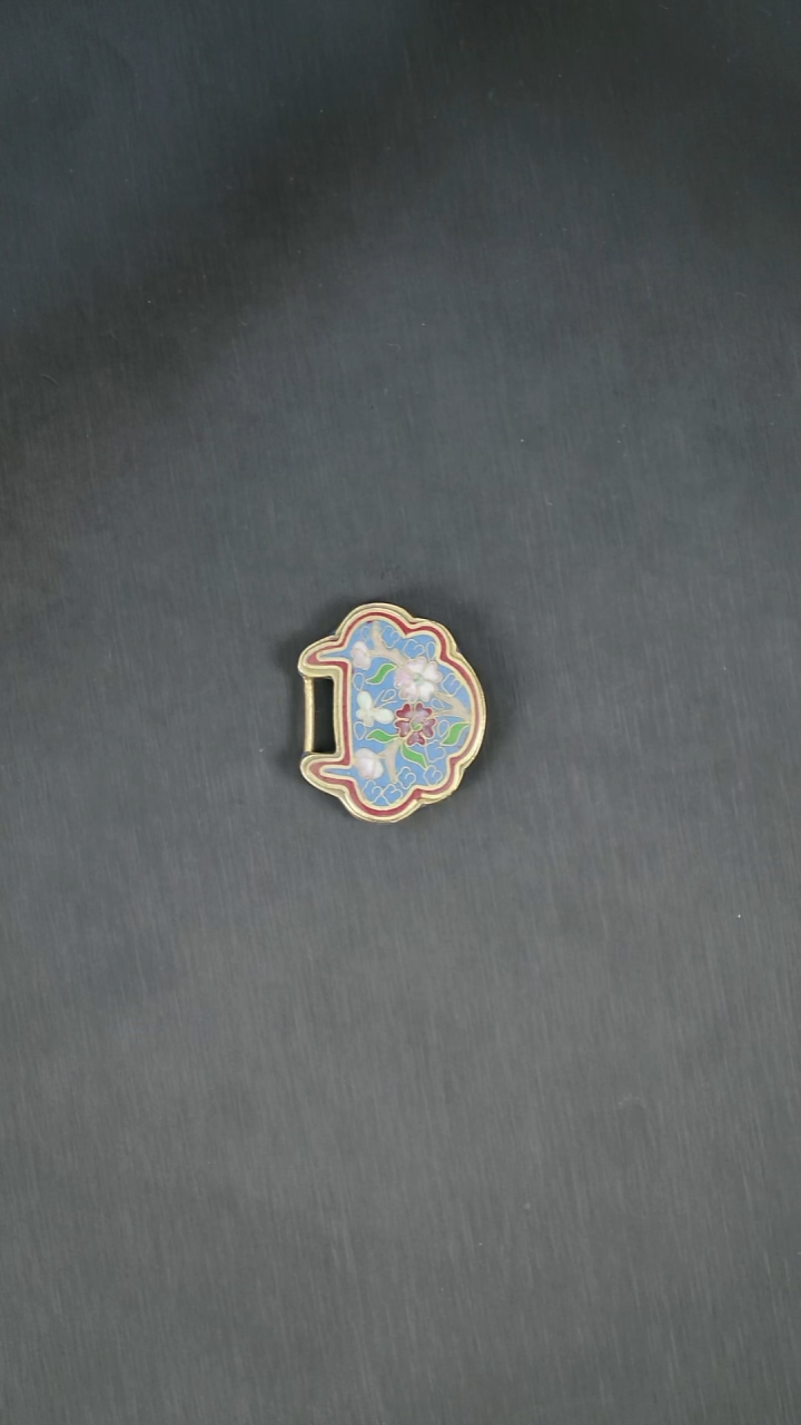 嘉非遗 景泰蓝吊坠 如意锁湖蓝