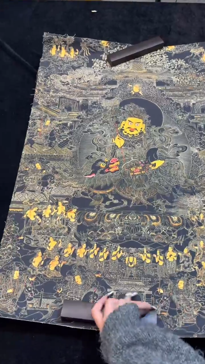 装裱画唐卡藏艺阁高端精美绘画作品TK16010