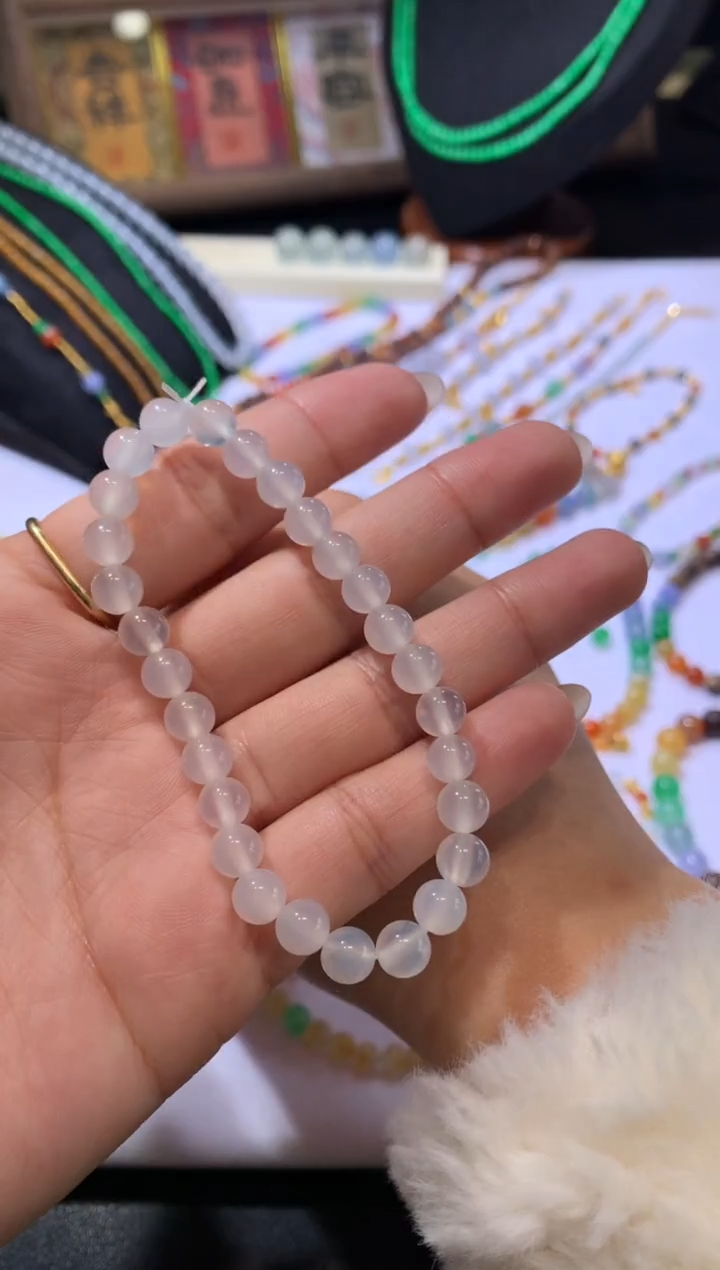 【闪购商品】玛瑙/玉髓手串未镶嵌手串3.8+0