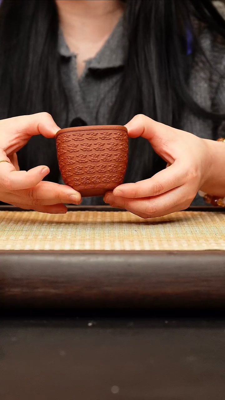 茶壶紫砂祥云方杯 降坡泥 100cc 