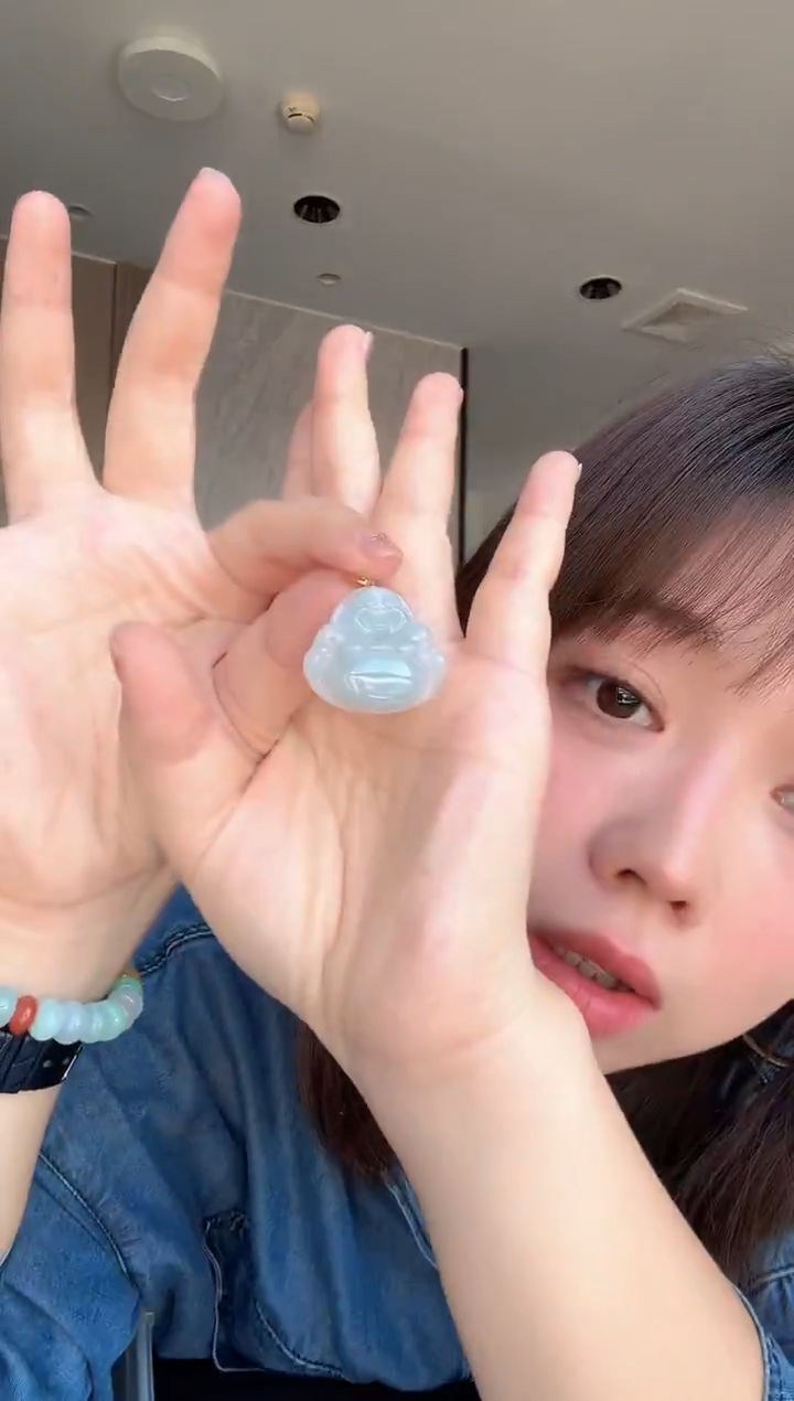 吊坠(不含链)18K金镶嵌翡翠10号佛公 多样性发1