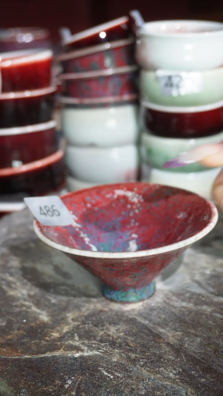 摆件陶精品窑变钧瓷茶器