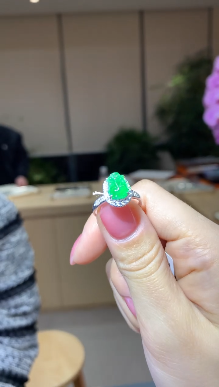 【闪购商品】翡翠戒指18K金镶嵌|不退不换
