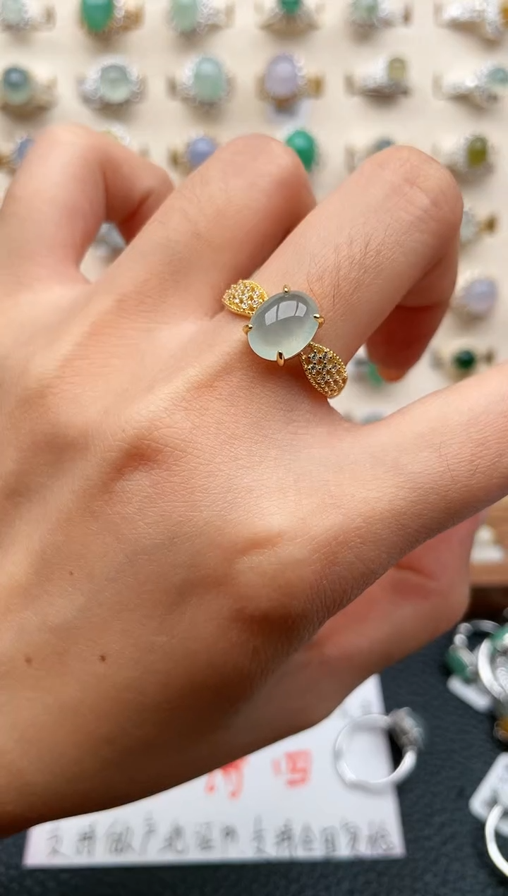 【闪购商品】翡翠戒指银S925镶嵌1111