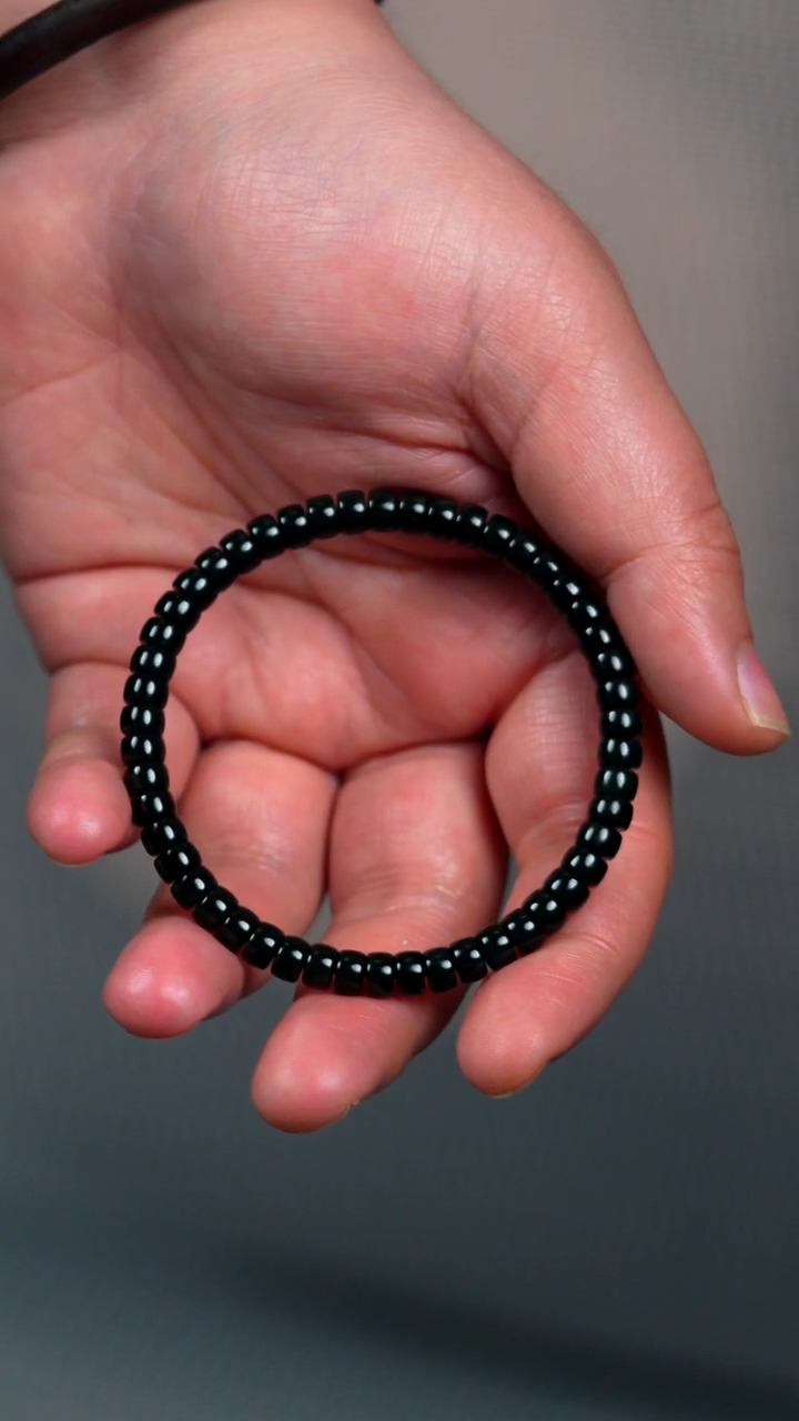 未镶嵌手链和田玉6mm塔青羊脂级