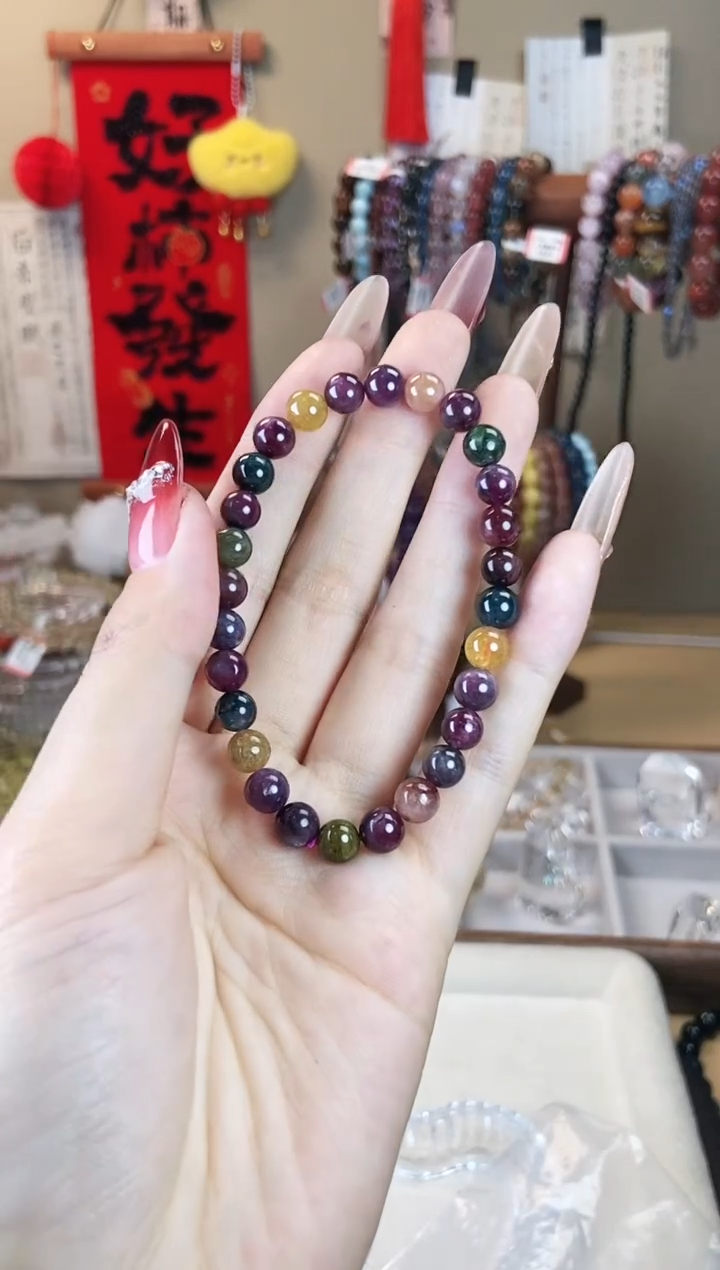 【闪购商品】碧玺手链未镶嵌6.5m碧玺