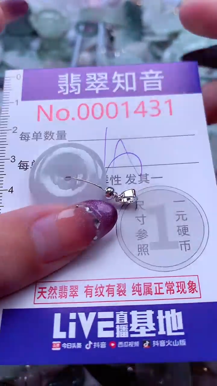 翡翠未镶嵌吊坠(不含链)1431