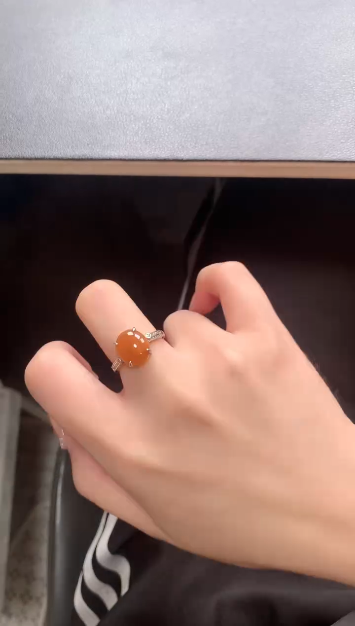 【闪购商品】翡翠戒指银S925镶嵌52141