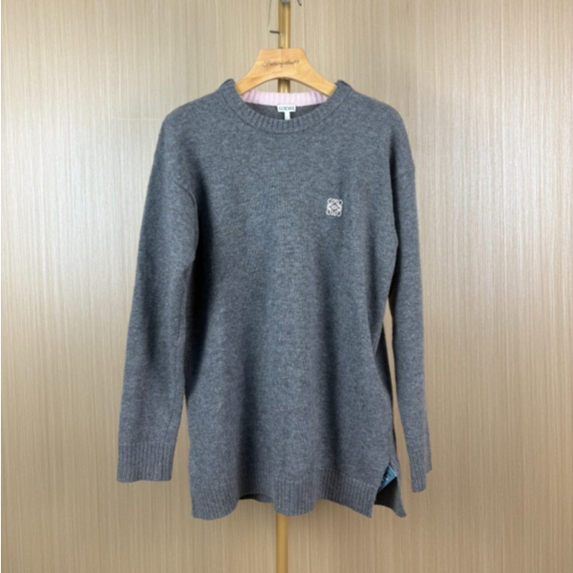 99新 LOEWE/罗意威 拼色刺绣羊毛毛衣 M 16492654