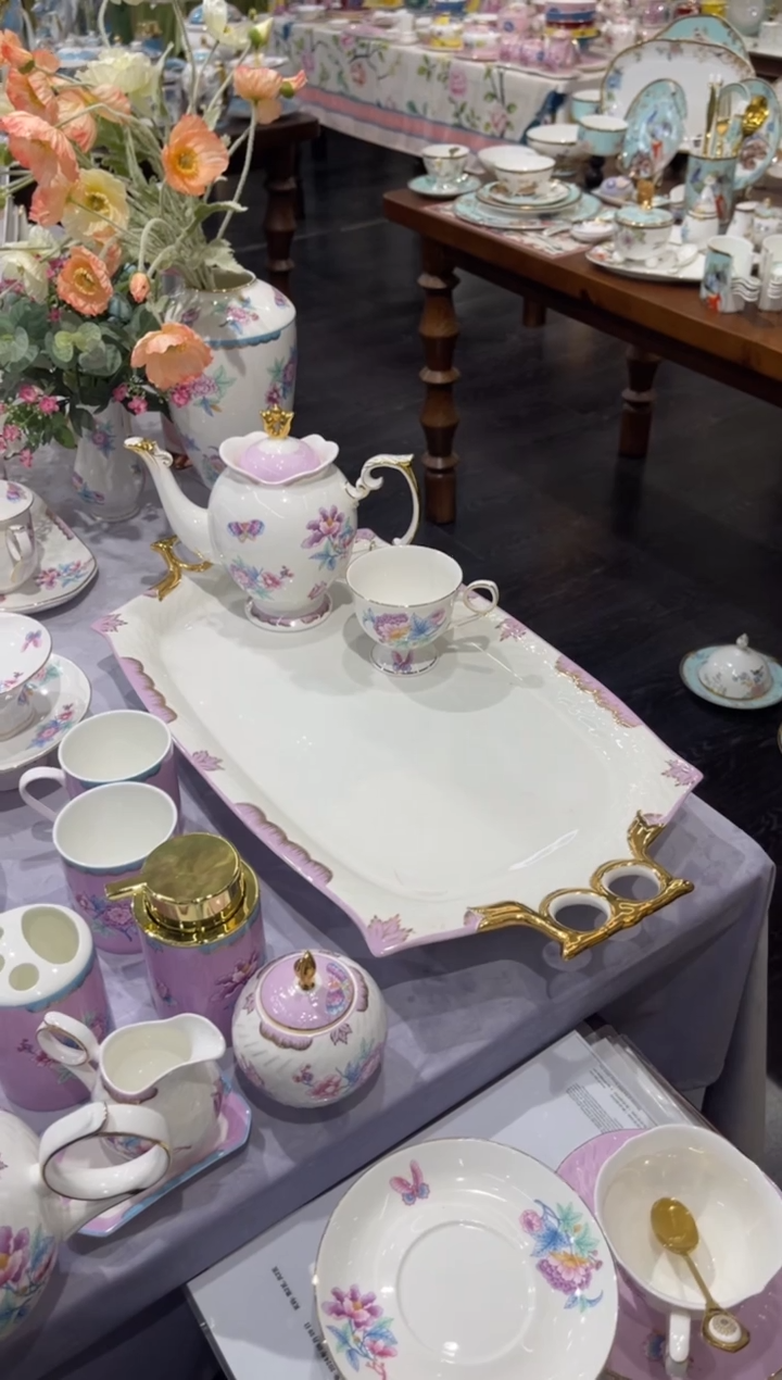 45%以上骨粉骨瓷招**猪1壶6杯加大托盘