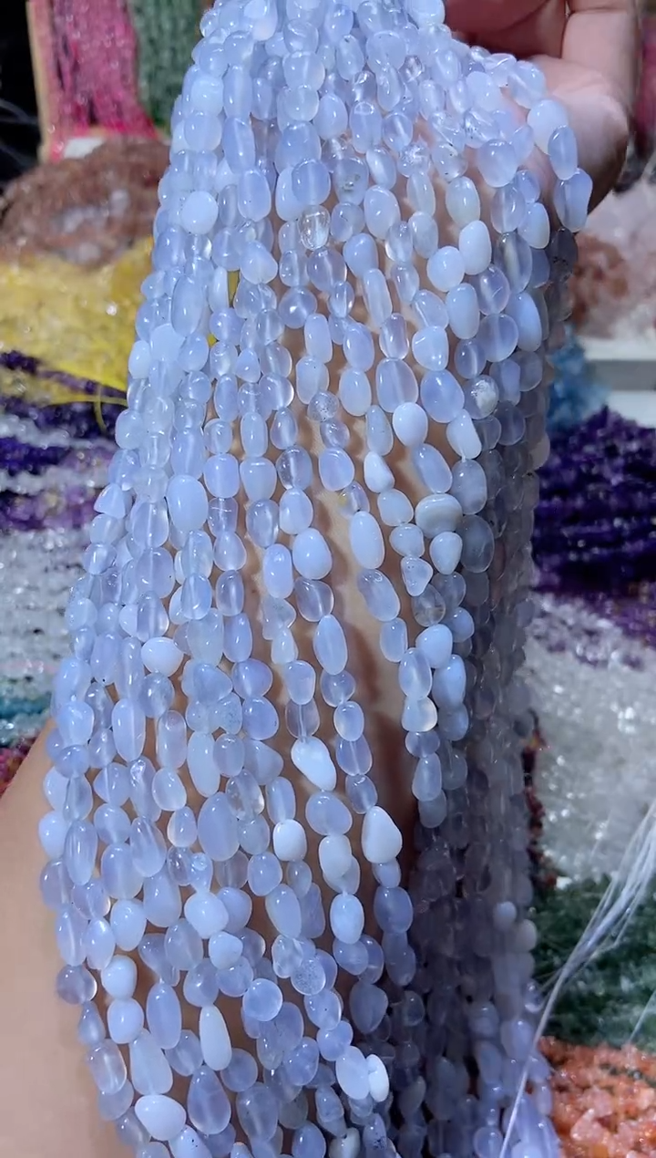 未镶嵌珠宝半成品水晶随行蓝纹