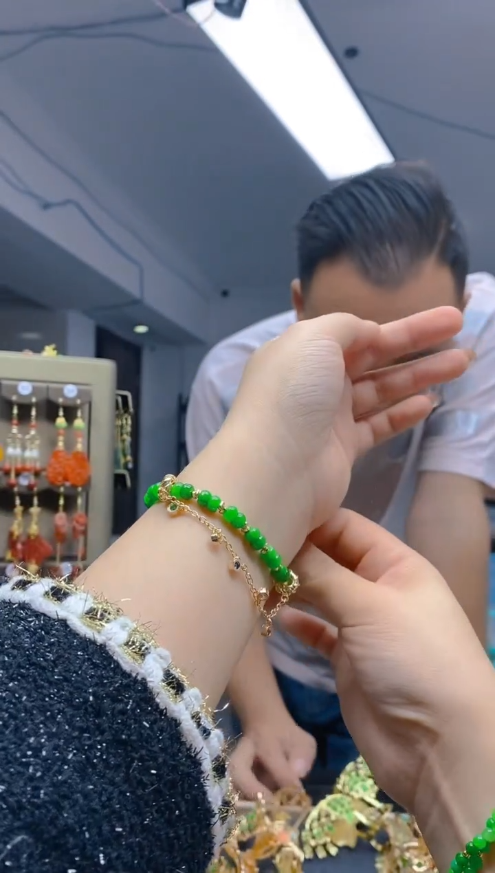 【闪购商品】翡翠耳饰合金0239翡翠手链