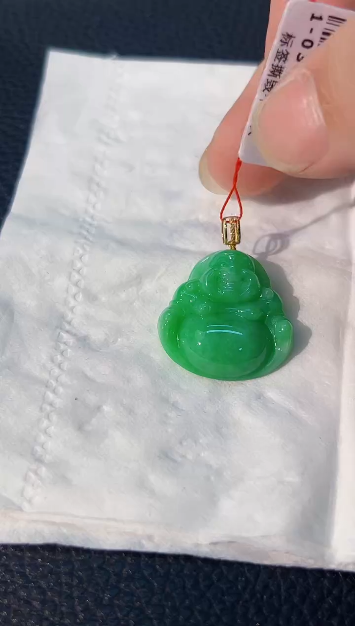 颈饰18K金镶嵌翡翠 缅料A货/支持复检/一件1