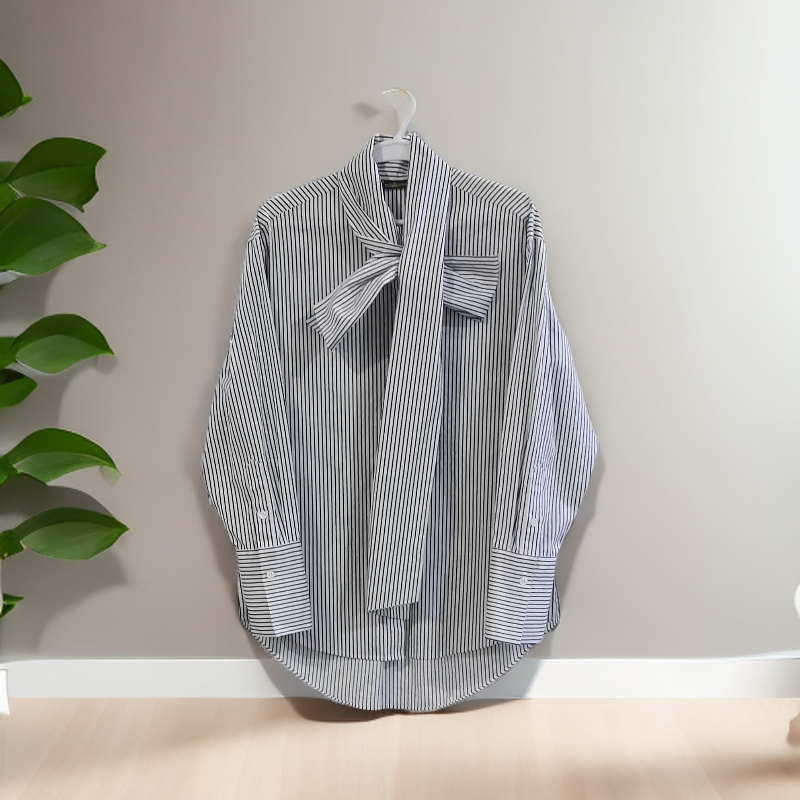 6611 飘带条纹衬衫