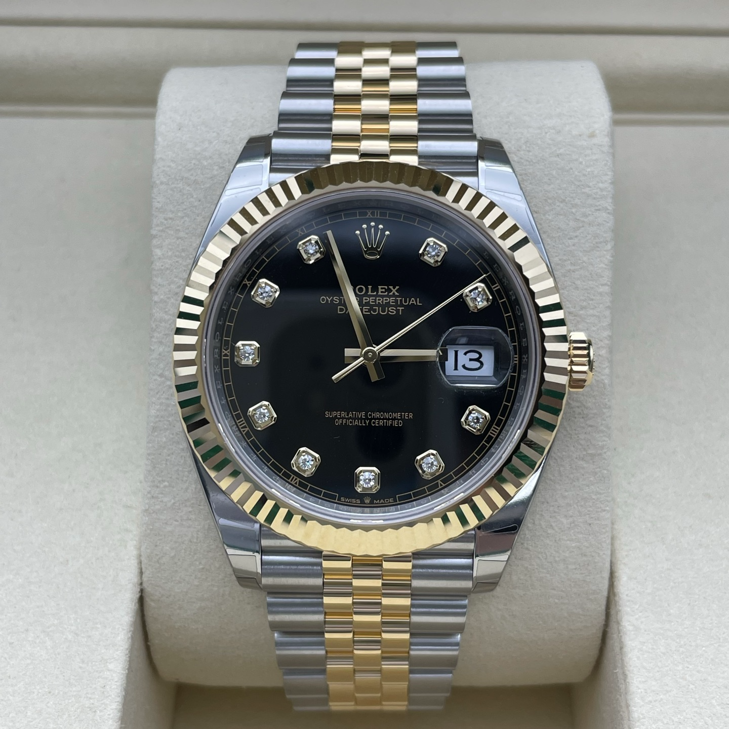 全新未使用 Rolex/劳力士 126333五珠黑盘钻刻