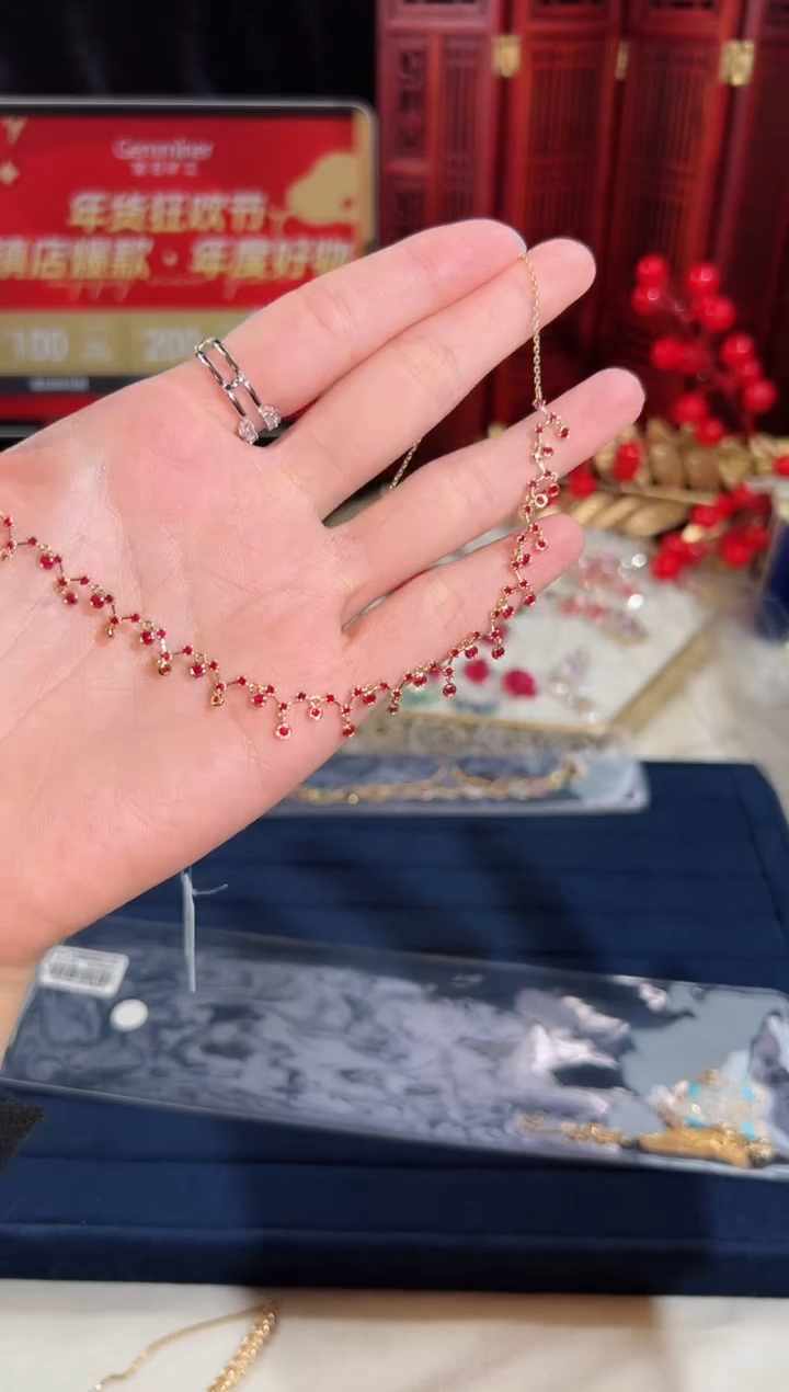 【闪购商品】红宝石颈饰18K金镶嵌BN14256#-Y#92