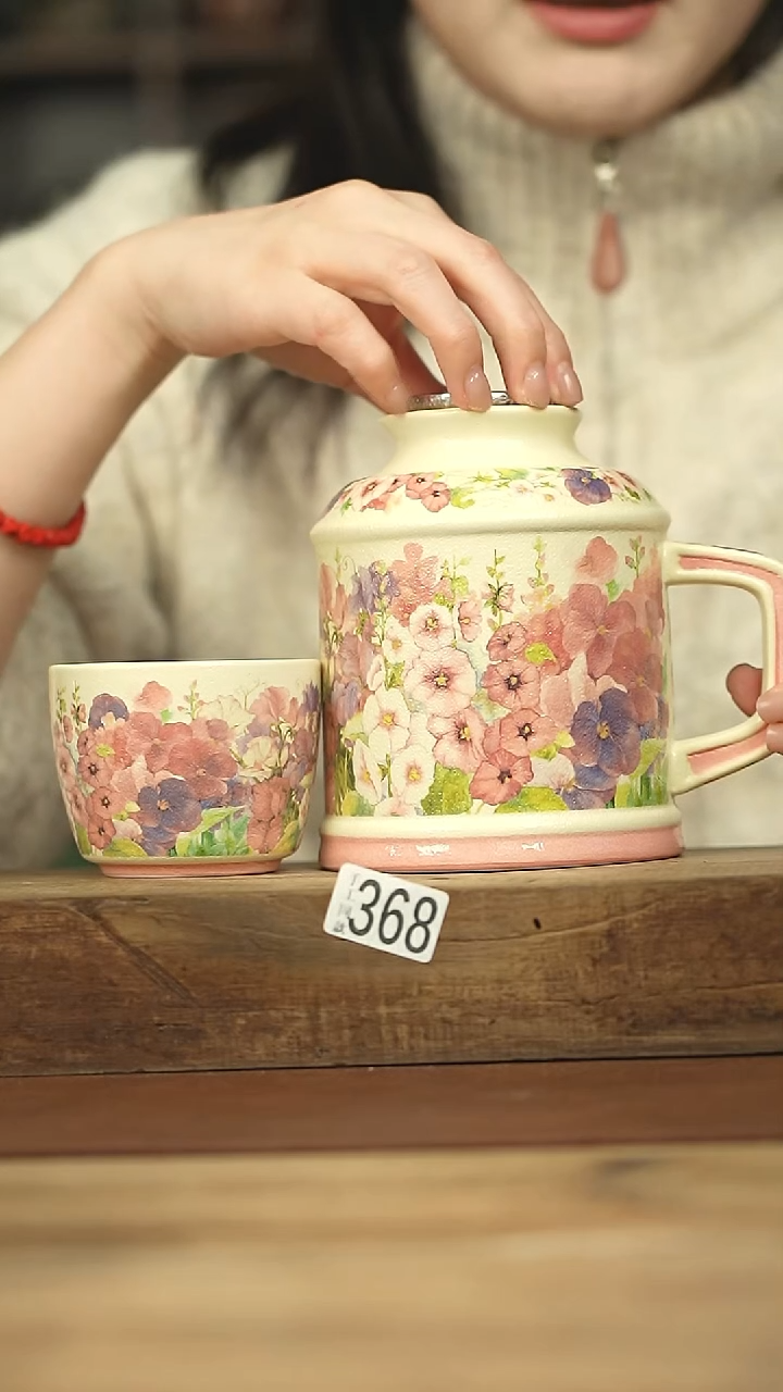 设计师手作！繁花系列！闷茶壶
