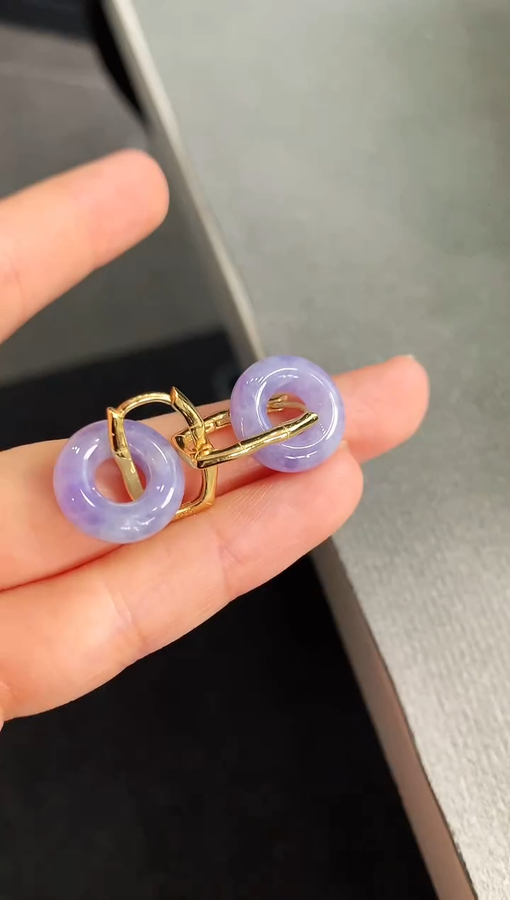 【闪购商品】翡翠耳饰银S925镶嵌耳饰