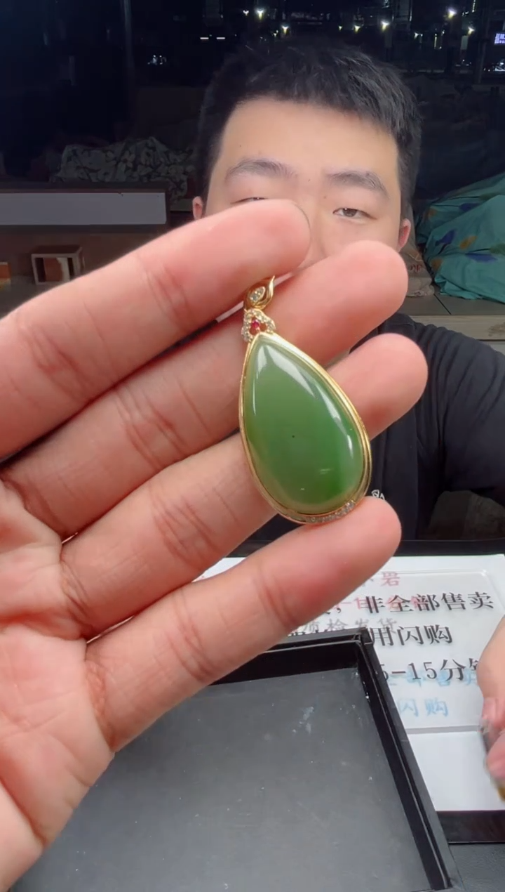 定制和田玉银S925镶嵌天然和田玉多样性发货发其一