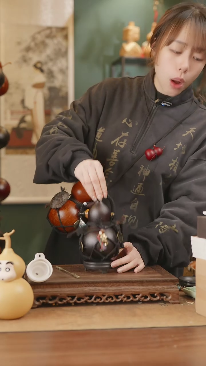 【闪购商品】134号精品天然大漆工艺防渗内胆酒葫芦~