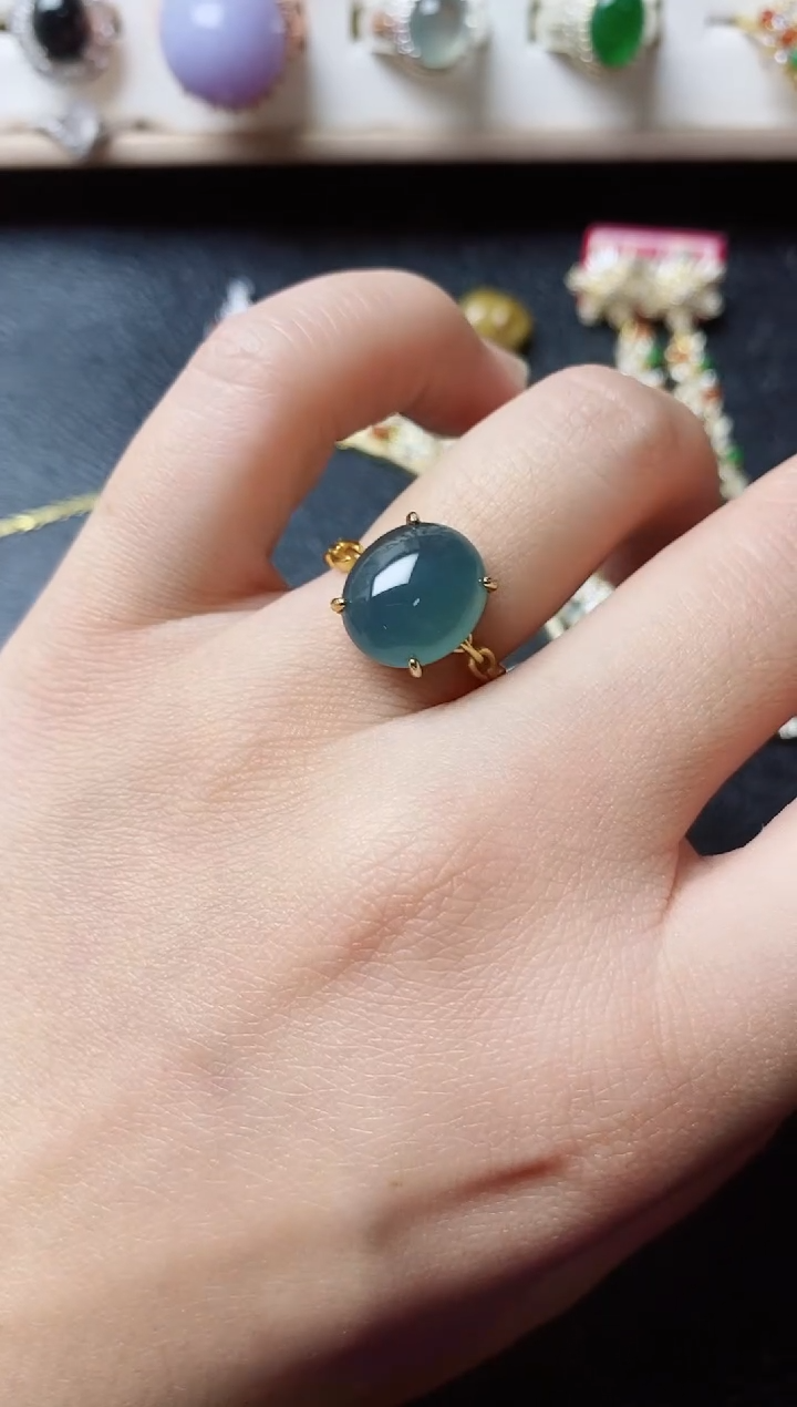 【闪购商品】翡翠戒指银S925镶嵌11111