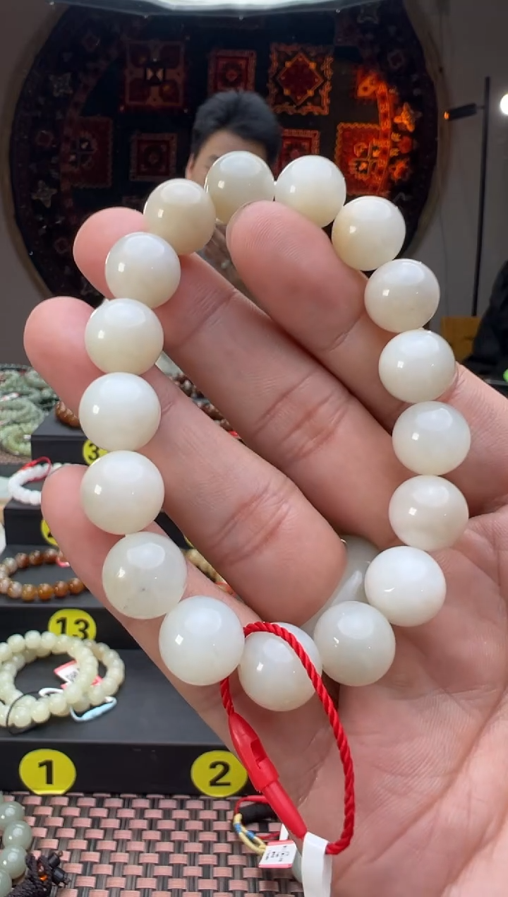 未镶嵌手串和田玉黑山料手串卡12