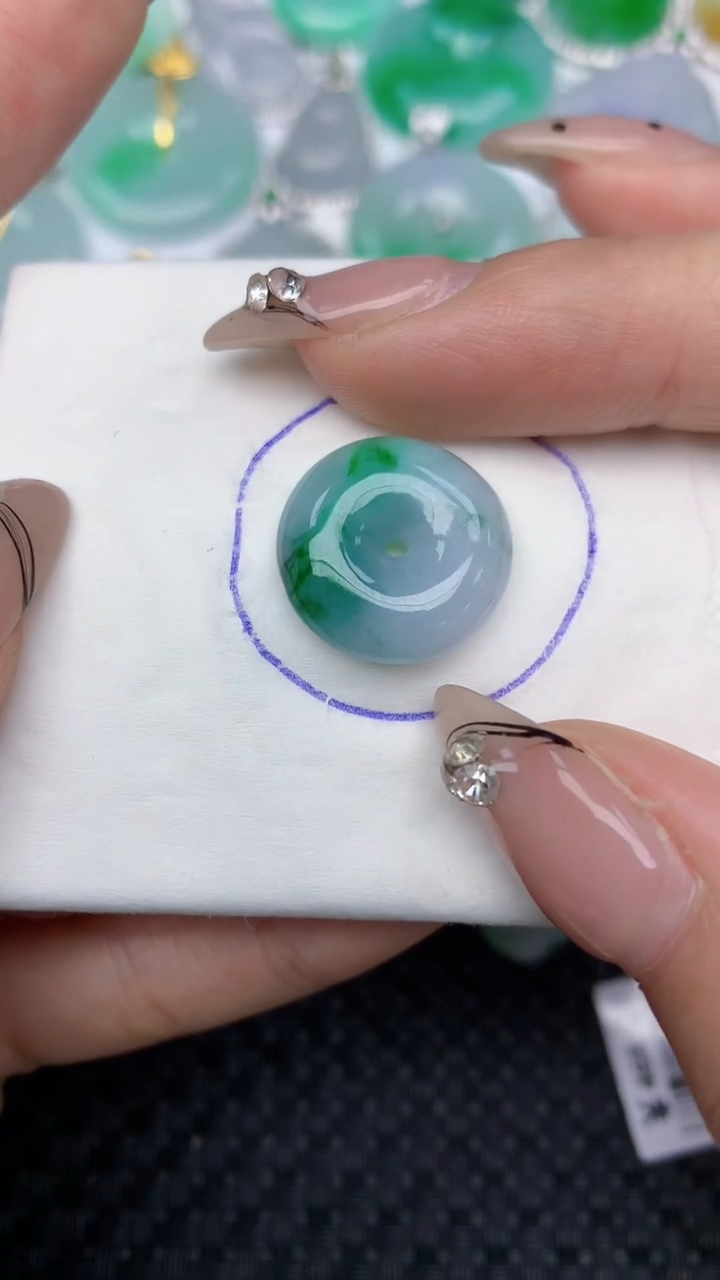 颈饰未镶嵌翡翠天然缅甸翡翠a货百元以上9元证书费自理