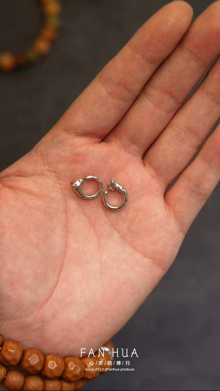 无925银卡环一对