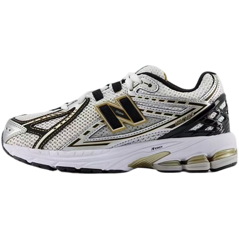 New Balance 圆头舒适防踢减震低帮儿童休闲鞋白色GC1906RA