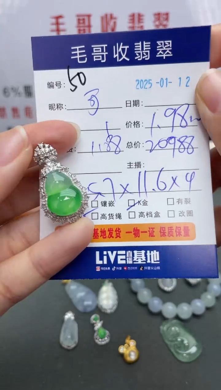【闪购商品】翡翠颈饰18K金镶嵌翡翠