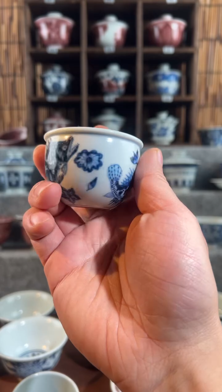 【闪购商品】天禄言瓷桃花鳜鱼杯子缸杯