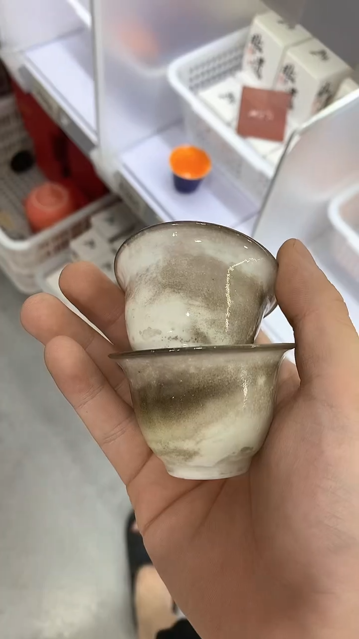 瓷片一对T42陶瓷茶具茶器