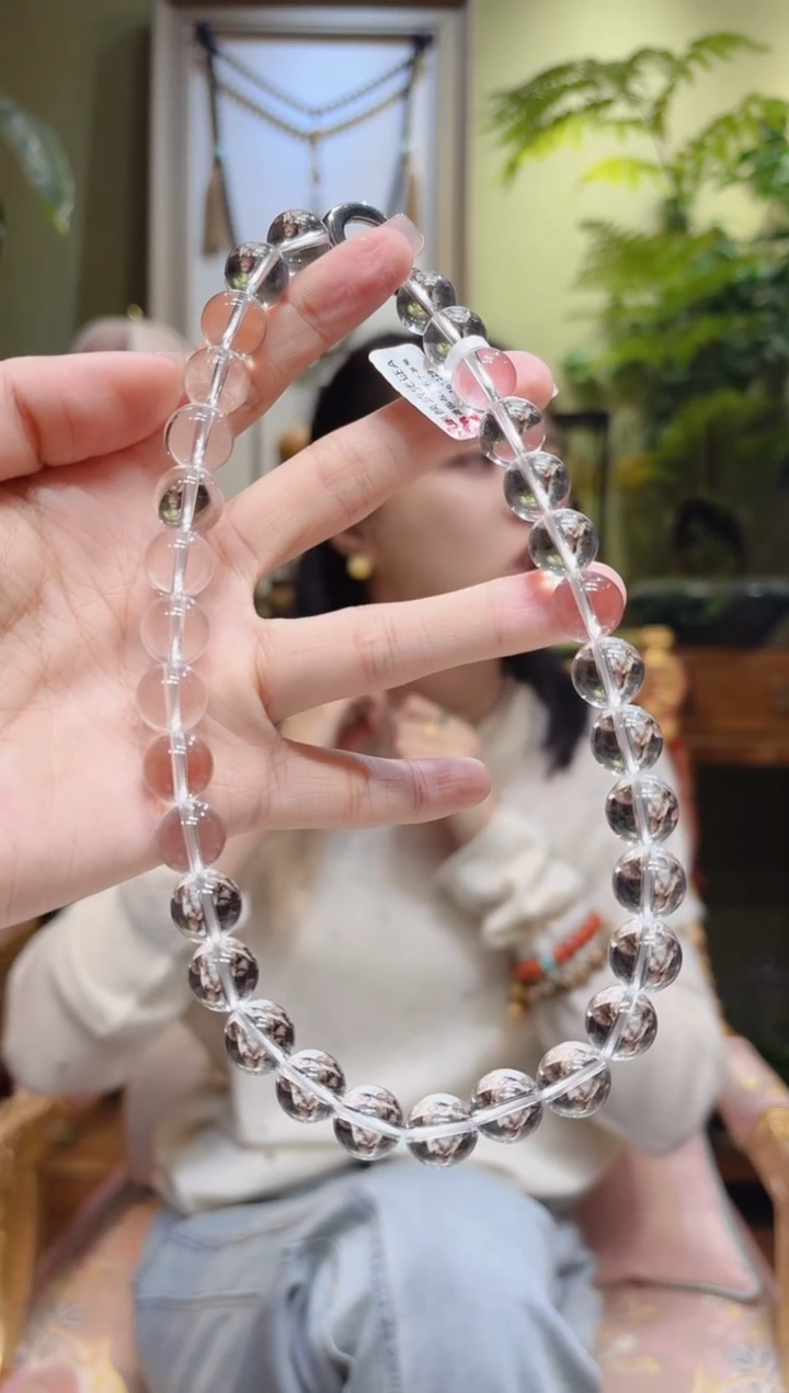 【闪购商品】水晶项链未镶嵌圆珠白水晶项链13.1