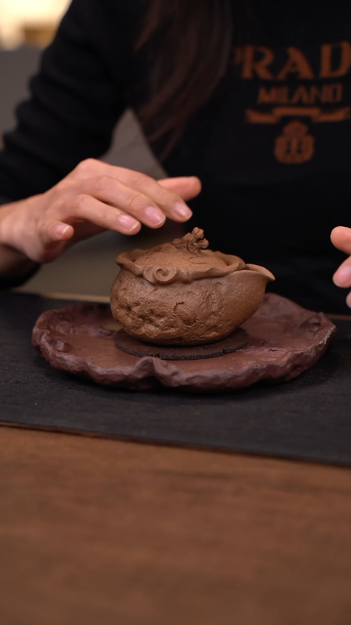 【闪购商品】紫砂茶杯隐龙手抓壶段泥  莫逐陶舍