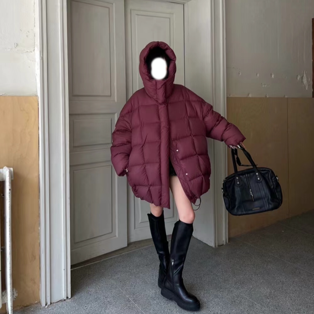 60535连帽羽绒服冬款保暖宽松厚外套
