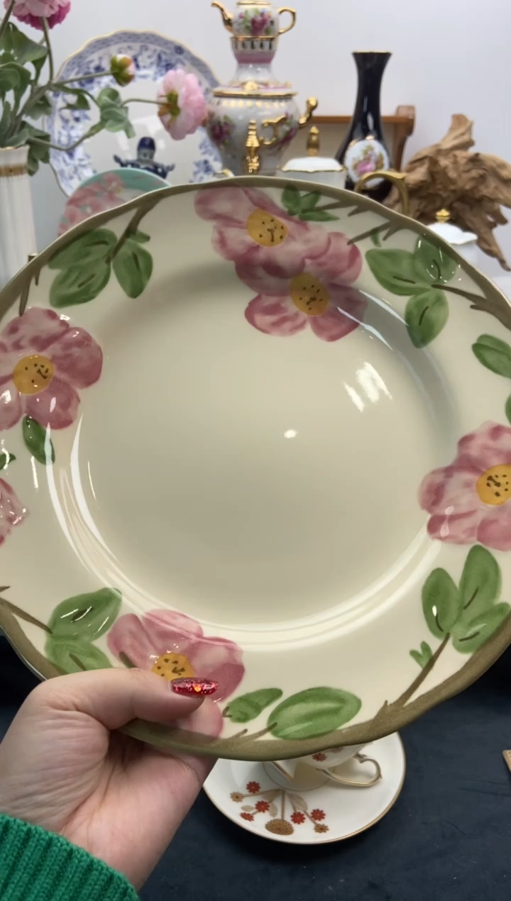 瓷片全新维基伍德大盘谨慎参拍，防伪帖撕毁无售后