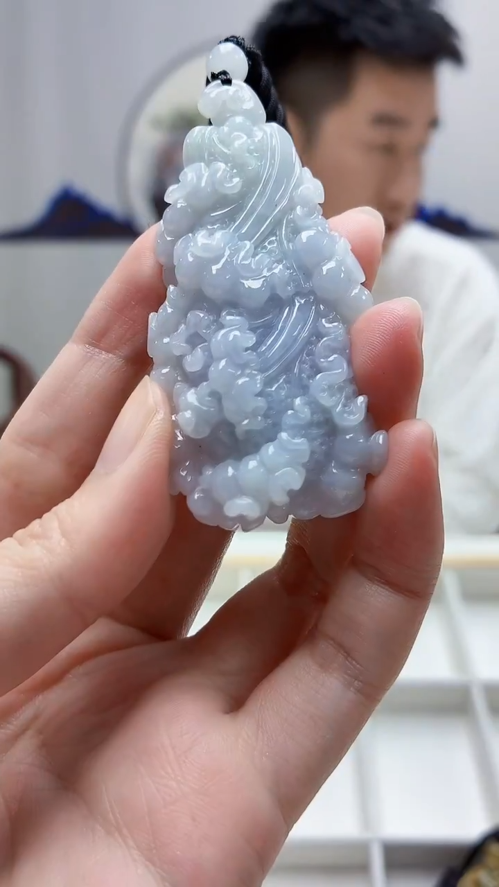 未镶嵌定制翡翠5028zm-毛货挂件白菜67