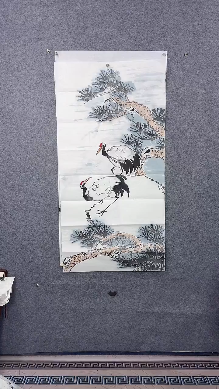 国画矮***肥136*68吴铁成作品