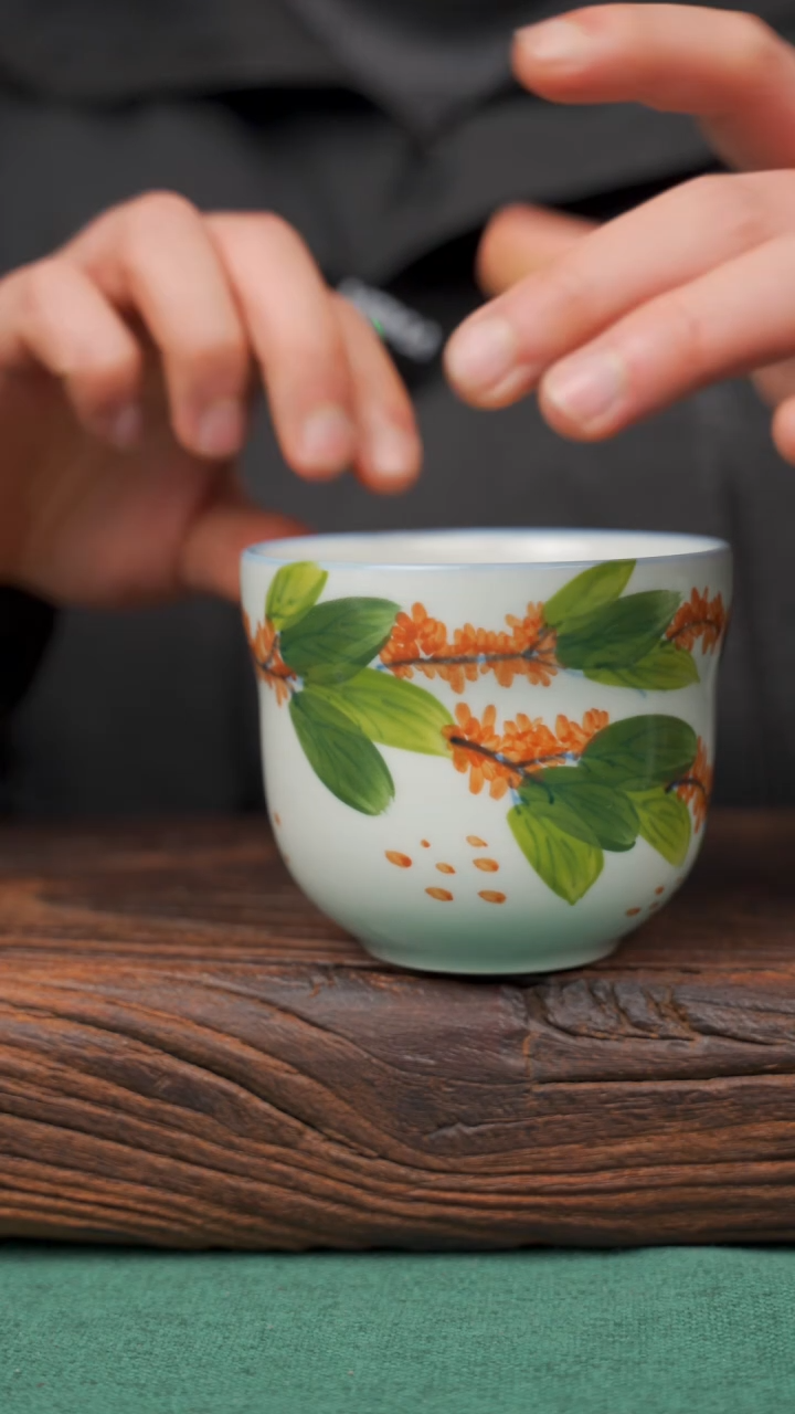 【闪购商品】瓷片88景德镇杯釉下手工手绘瓷器