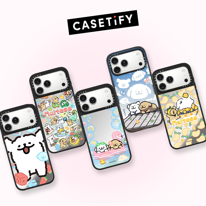 Maltese线条小狗xCASETiFY第二弹手机壳保护套适用iPhone16/17新
