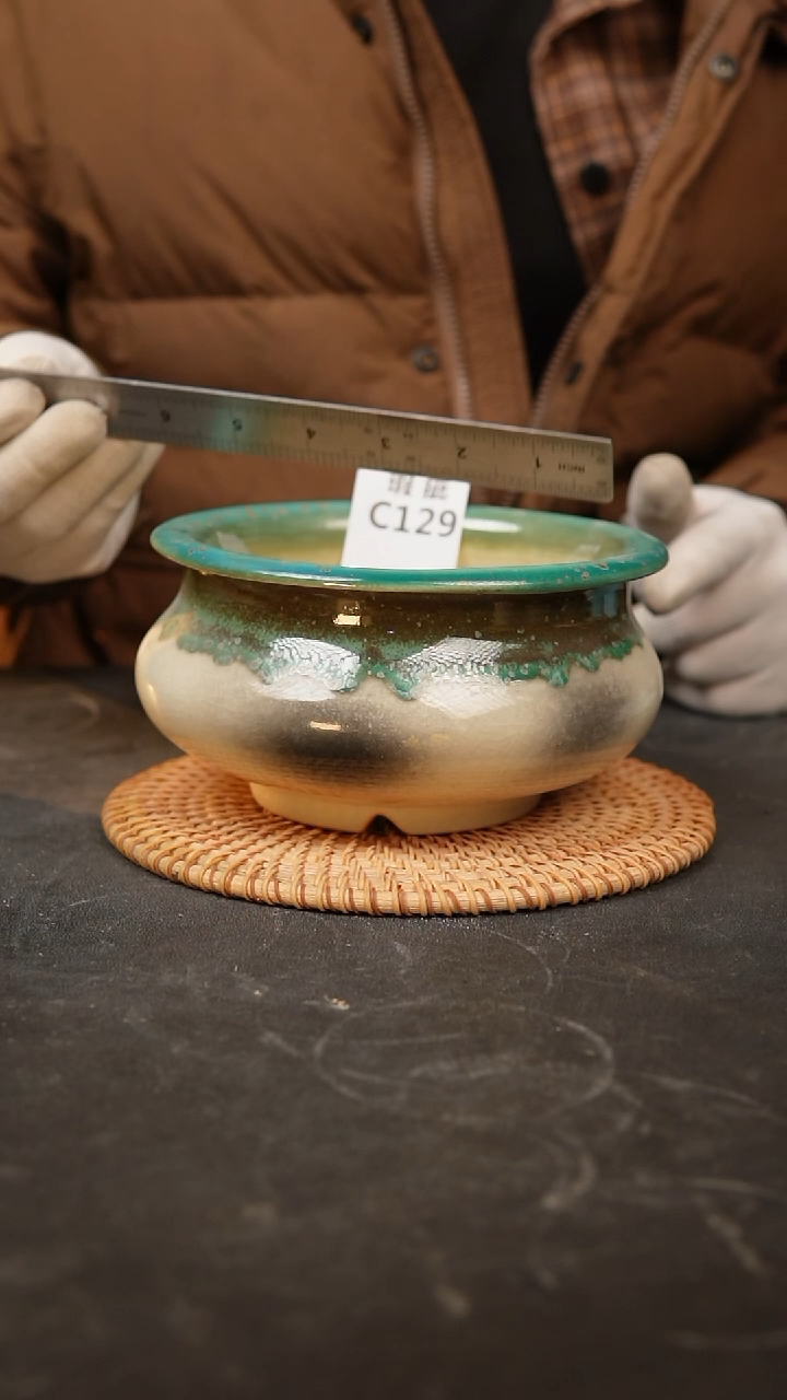 【闪购商品】瓷片129泥泥手工花盆