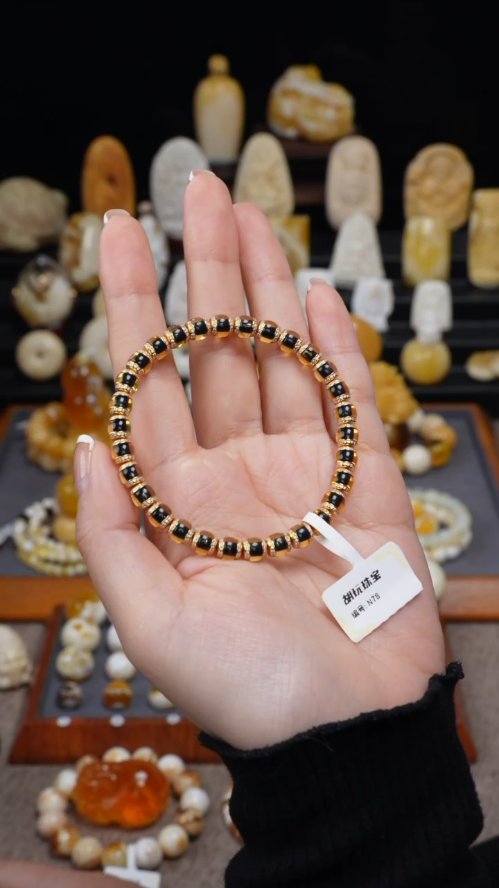 【闪购商品】琥珀裸石未镶嵌6咪叠戴百搭