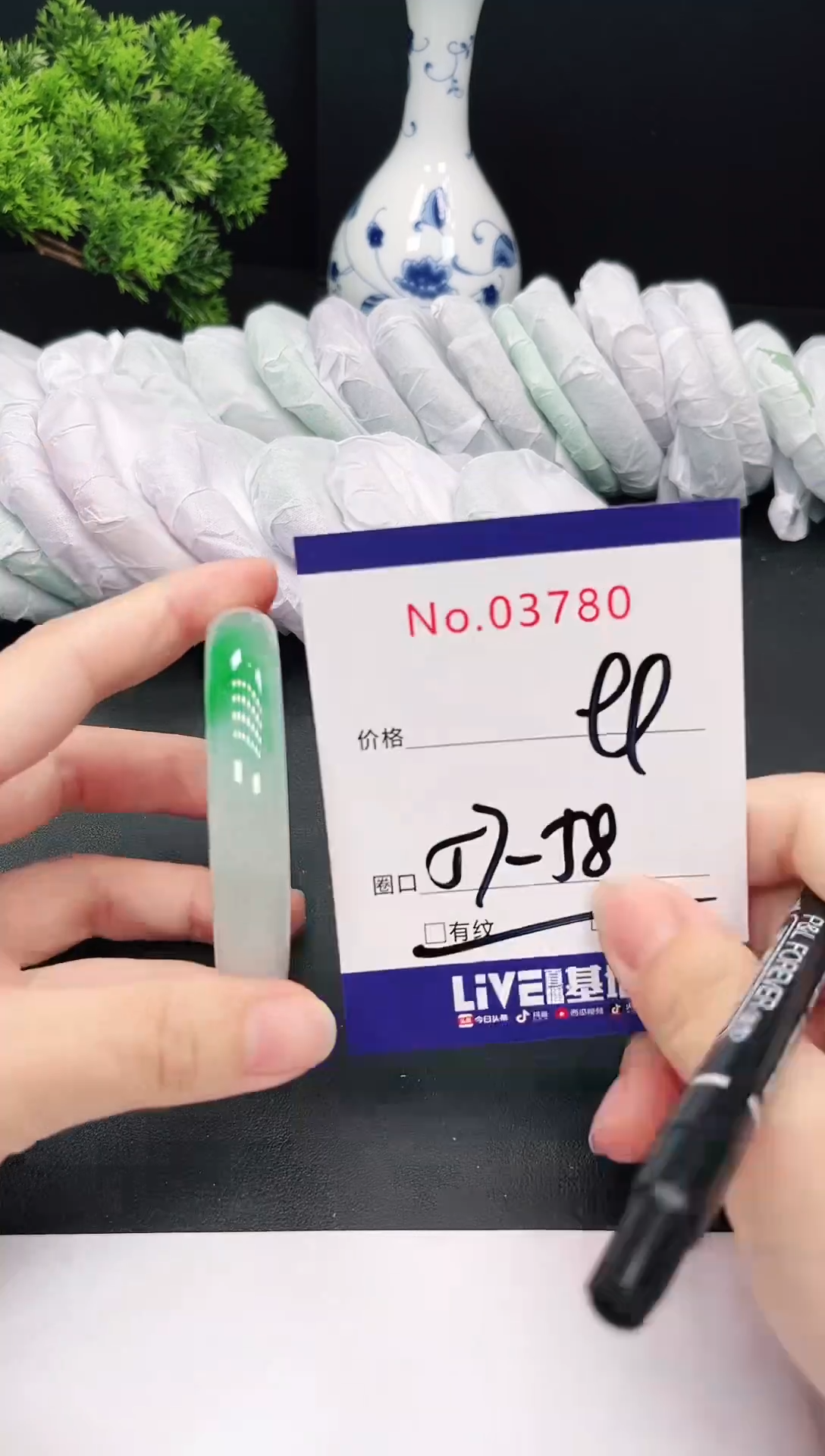 未镶嵌手镯翡翠3780